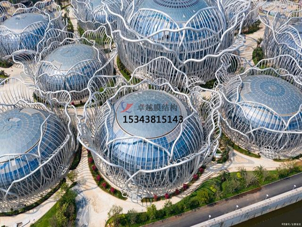 ETFE膜結(jié)構(gòu)項(xiàng)目【海南?？诤；◢u會(huì)議中心】正在施工中