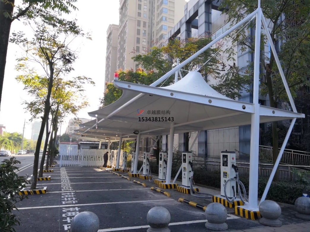 仙桃充電樁車棚——仙桃膜結(jié)構公司專業(yè)廠家